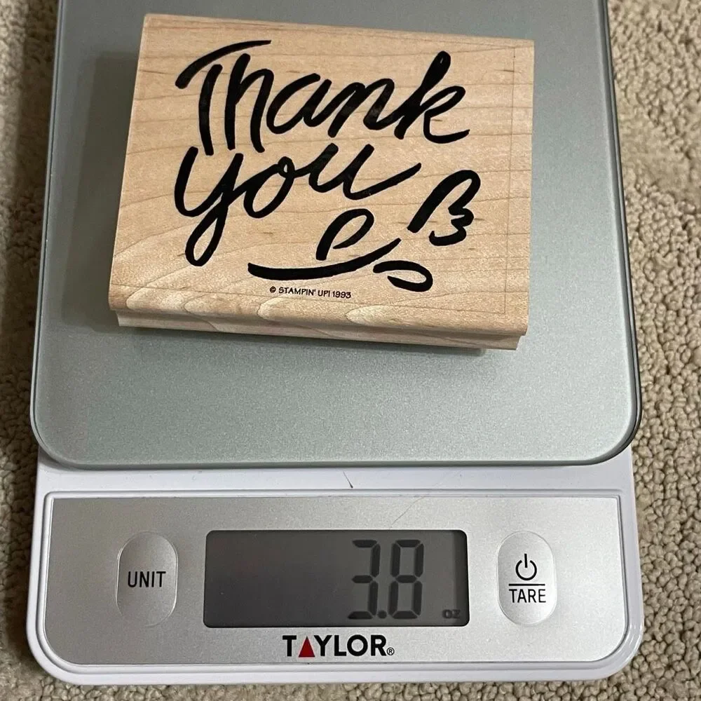 Stampin’ Up! 1993 Thank You Large Rubber Stamp Scrapbooking Card Making